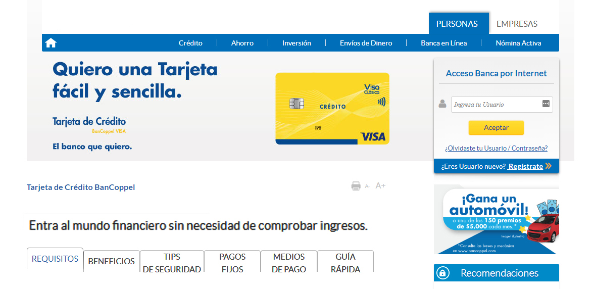 Tarjeta de Crédito BanCoppel: Cómo funciona, ventajas y requisitos para obtenerla