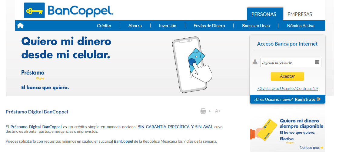 Préstamo Digital BanCoppel: ¿Cómo Pedir?, Por Mensaje y ¿Qué Es?