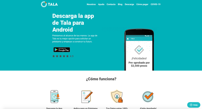 Préstamos Tala: Qué es, teléfono y opiniones